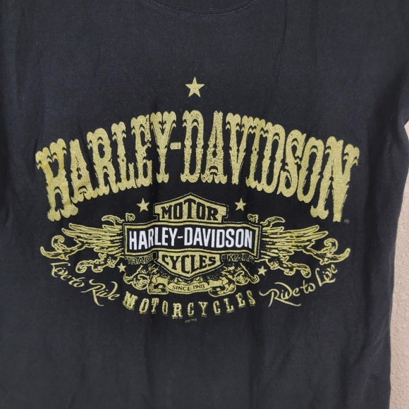 Harley Davidson Woman's Tee Shirt Black Sz M - Picture 5 of 6